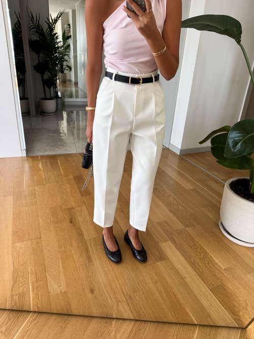 Carol Kemerli Havuç Pantolon - Beyaz · 2