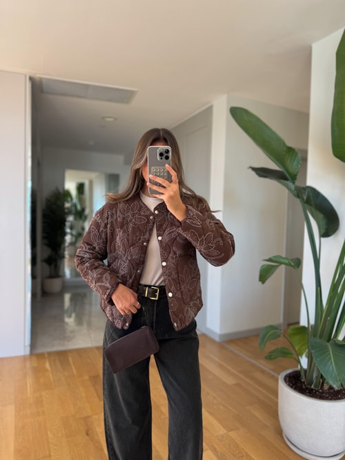 Çiçek Desenli Mont