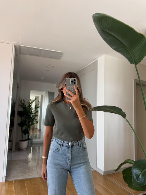 Cs Premium Pamuklu Tişört -Açık Haki