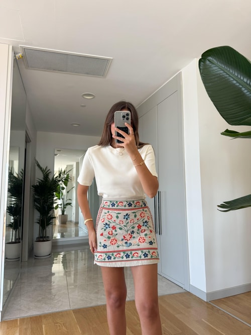 Cs Premium Pamuklu Tişört- Ekru