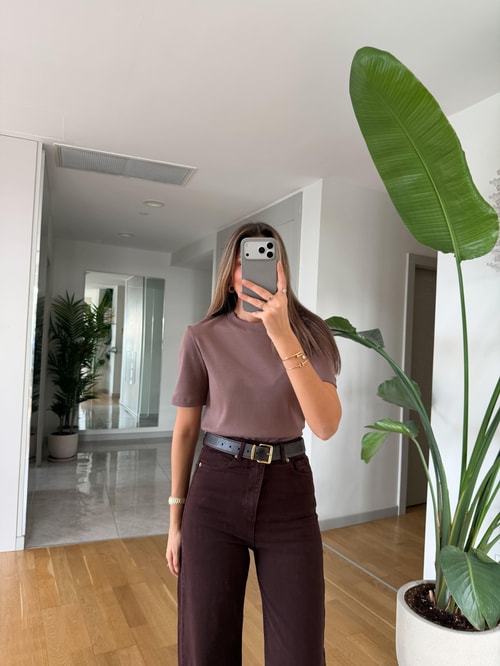 CS Premium Pamuklu Tişört - Vizon