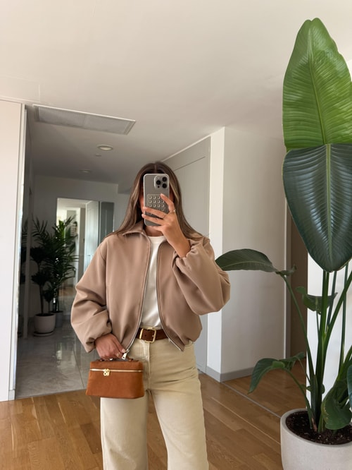 Danny Fermuarlı Bomber Ceket - Camel