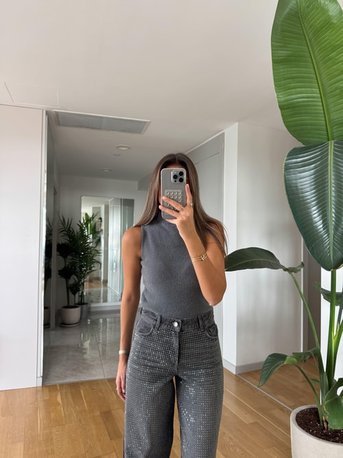 Yelly Sakallı Süveter - Gri