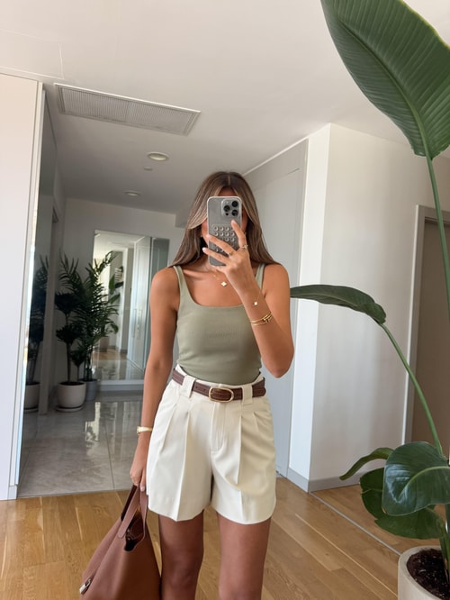 Dilvin Fitilli Askılı Atlet - Çağla Yeşili 