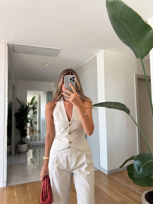 Flw Yelek Pantolon Takım - Taş · 2