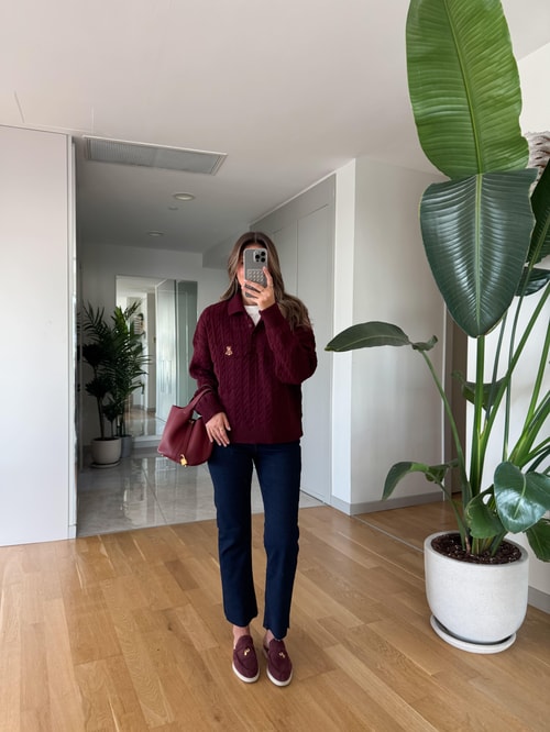 Irana Kesik Paça Jean - Lacivert