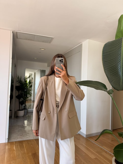 Lucca Premium Blazer Ceket - Bej