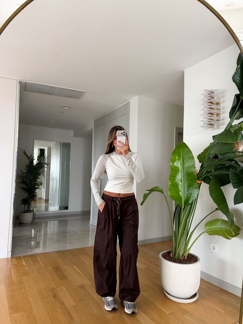 Mona Kargo Cepli Pantolon - Kahve