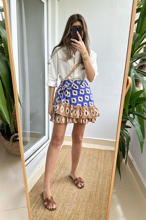 Nina Desenli Anvelop Etek