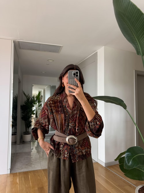 P&B Etnik Desen Kimono