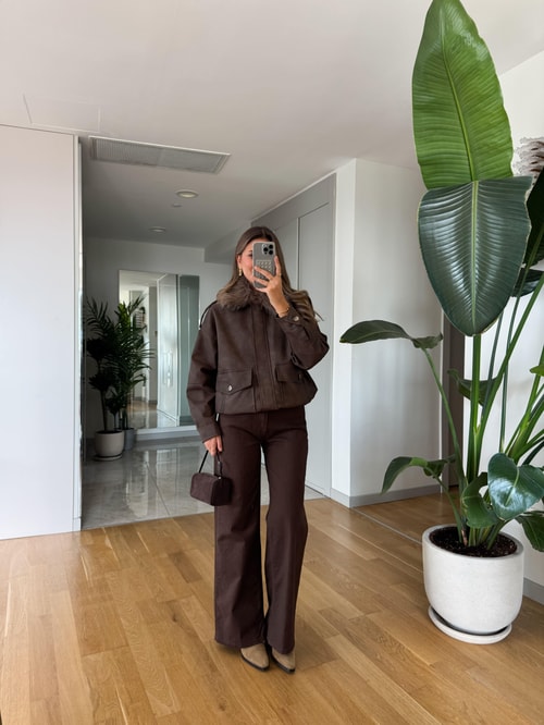 Peacefull Straight Jean - Kahve