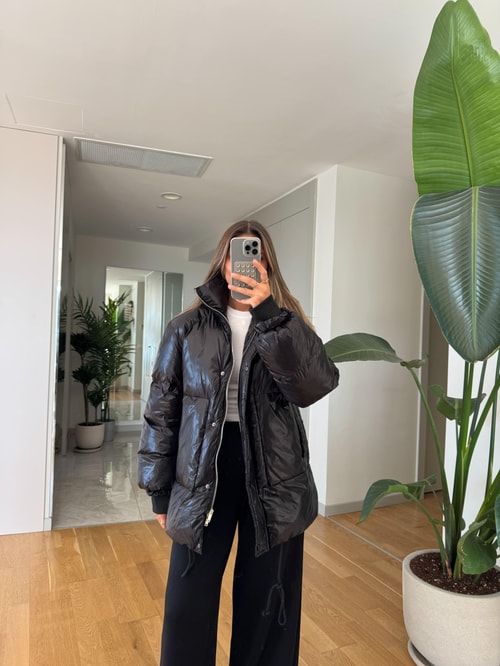 Premium Şişme Mont - Siyah