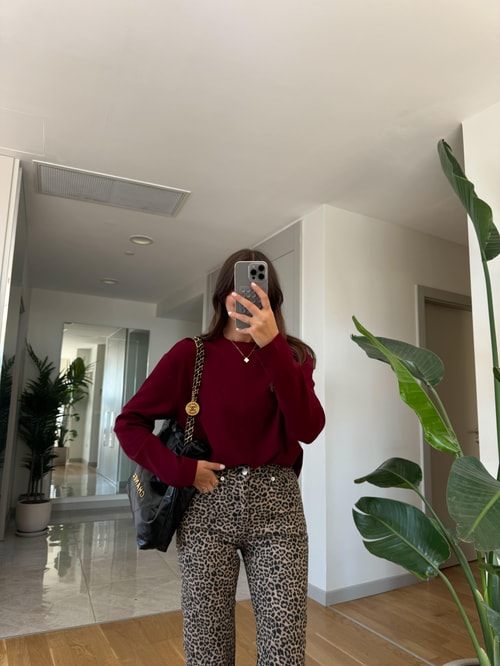 Qu Uzun Kollu Basic-Bordo