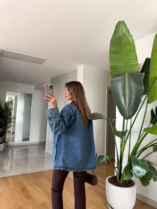 Samara Cep Detaylı Denim Ceket · 3