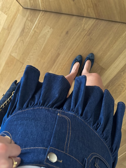 Volanlı  Premium Denim Etek · 4