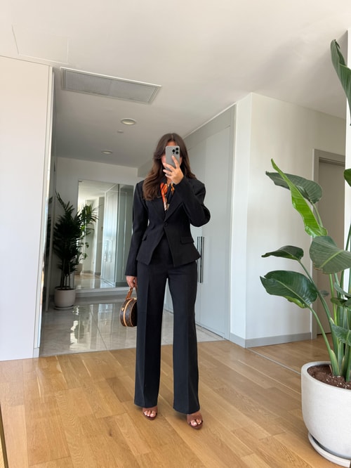 Wendy Belden Oturmalı Ceket Pantolon Takım-Antrasit