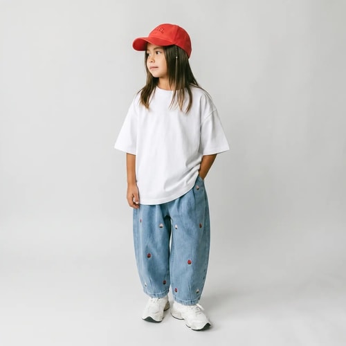 Kız Çocuk Mavi Denim Pantolon