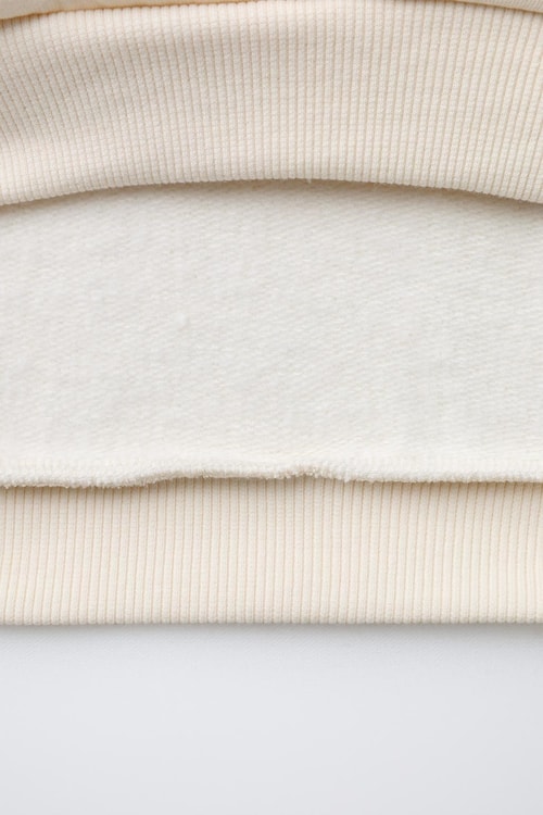 Çocuk Pamuklu Ayıcık Nakışlı Ekru Siyah Sweatshirt ve Eşofman Altı Takımı