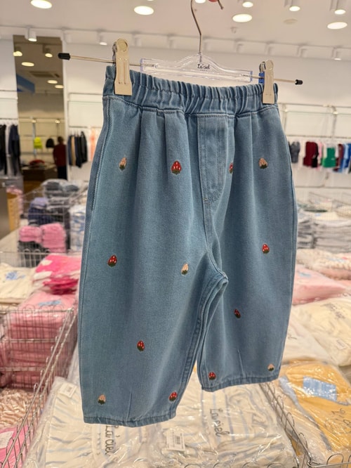 Kız Çocuk Mavi Denim Pantolon