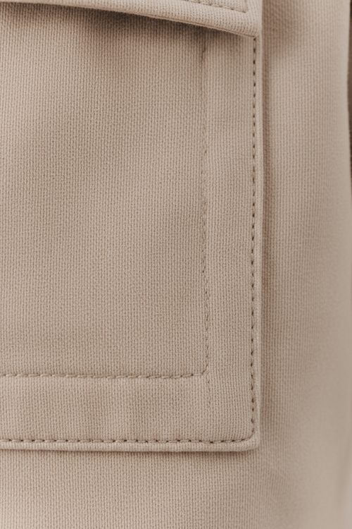 Erkek Çocuk Pamuklu Bej Ceket Pantolon ve T-Shirt Takım