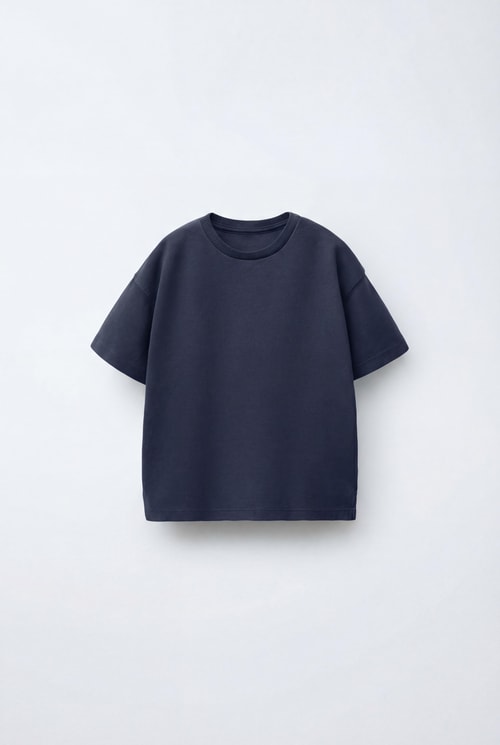 Kız Çocuk Pamuklu Lacivert T-Shirt Eşofman Takım