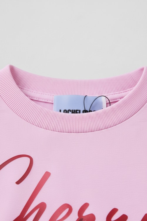 Kız Çocuk Pamuklu Pembe Kiraz Baskılı T-Shirt Şort Takım