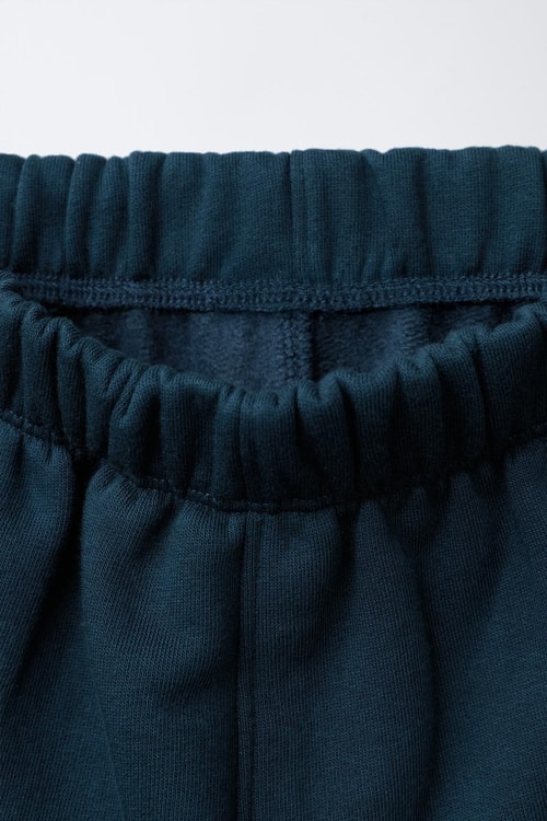 Çocuk Pamuklu Ayıcık Nakışlı Ekru Siyah Sweatshirt ve Eşofman Altı Takımı