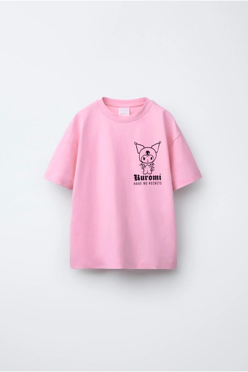 Kız Çocuk Pamuklu Pembe Baskılı T-shirt – Kısa Kollu Günlük Üst