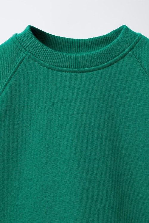 Unisex Çocuk Pamuklu Yeşil Gergedan Nakışlı T-Shirt Şort Takım