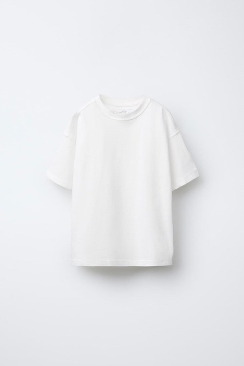 Çocuk Pamuklu Beyaz Basic T-Shirt
