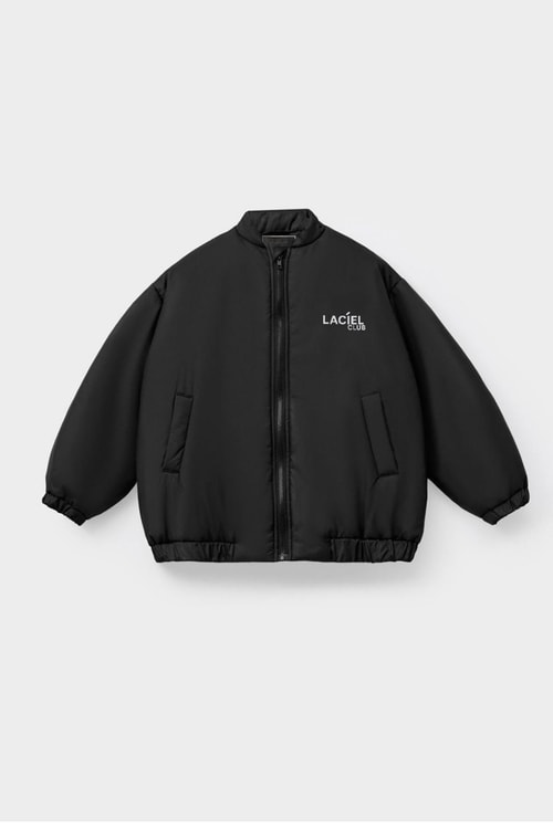 Unisex Çocuk Siyah Bomber Mont – Fermuarlı, Cepli, Rahat Kesim
