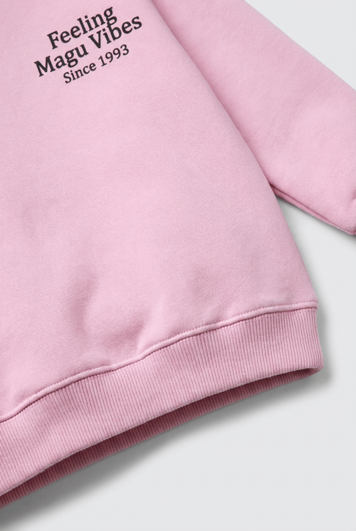 Kız Çocuk Pamuklu Minimal Yazı Baskılı Pembe Sweatshirt
