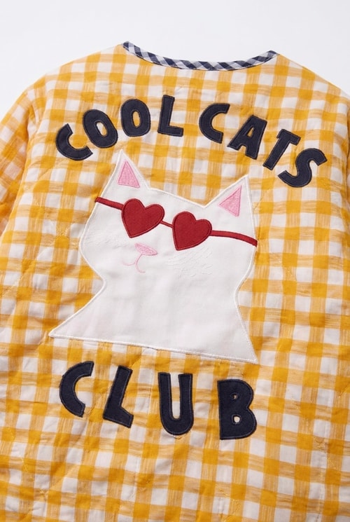Kız Çocuk Cool Cats Club Pötikare Kapitone Ceket