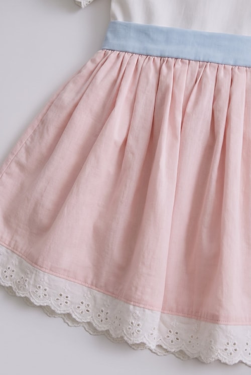 Kız Çocuk Pamuklu Pembe Fiyonk Elbise