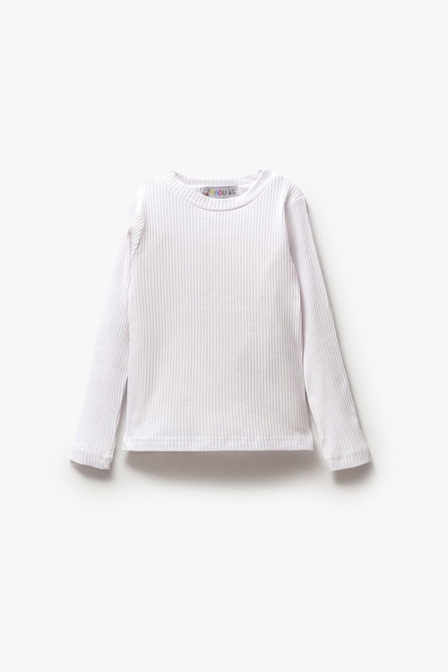 Kız Çocuk Pamuklu Kışlık Uzun Kollu Basic Body Sweatshirt
