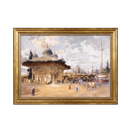 Eugène Flandin Sultan III. Ahmet Çeşmesi Tablo