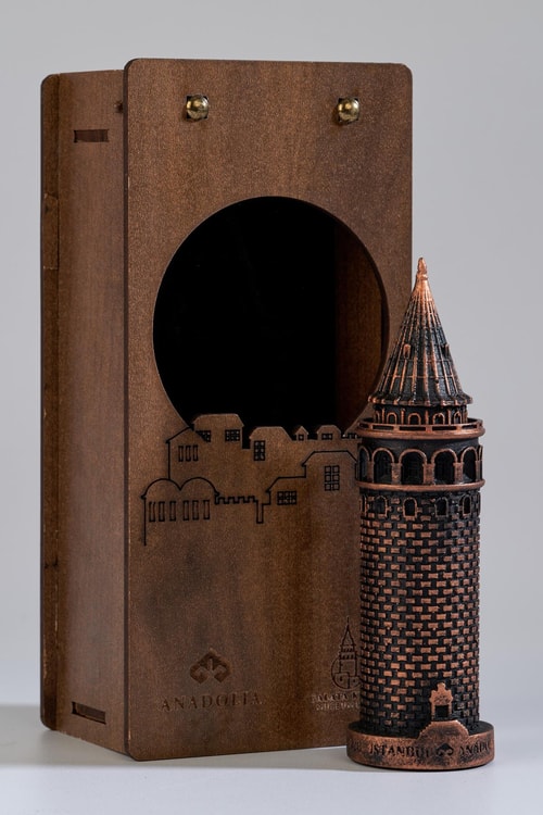 Galata Kulesi Mermerit Bronz Heykel Küçük Boy