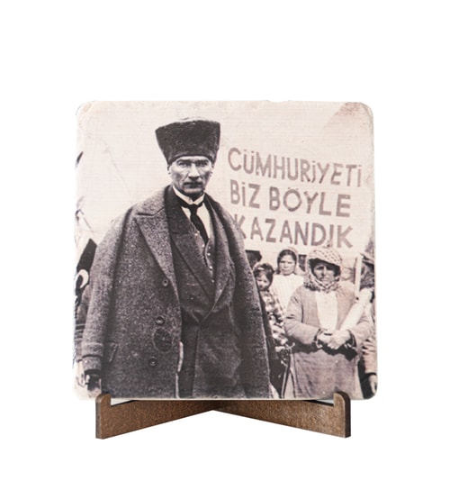 Atatürk Sözleri Cumhuriyeti Böyle Kazandık Traverten Pano