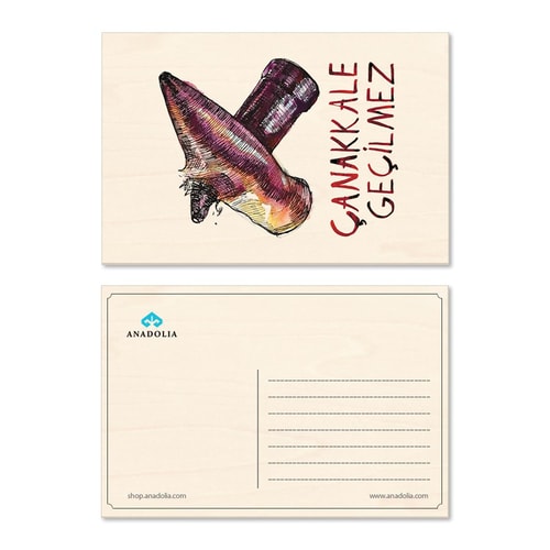 Çarpışan Kurşunlar Ahşap Kartpostal