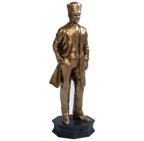 Kalpaklı Atatürk Mermerit Heykel