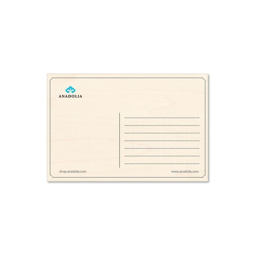 Dur Yolcu Ahşap Kartpostal