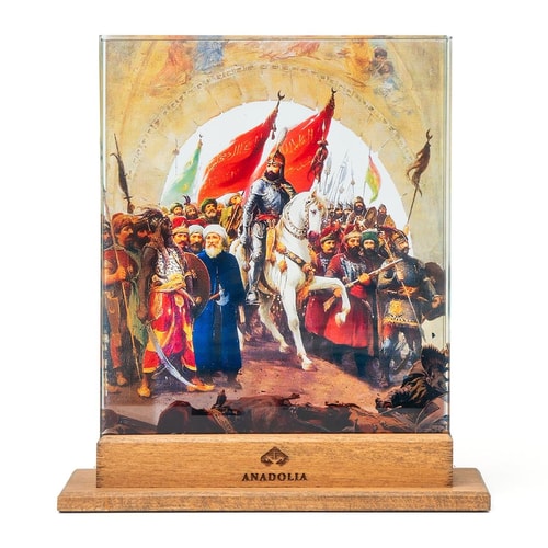 Fatih Sultan Mehmetin İstanbula Girişi 3 Boyutlu Dekoratif Cam Obje