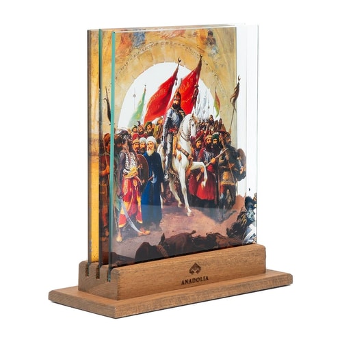 Fatih Sultan Mehmetin İstanbula Girişi 3 Boyutlu Dekoratif Cam Obje