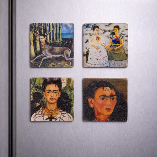 Frida Eserleri Doğaltaş 4lü Magnet Seti