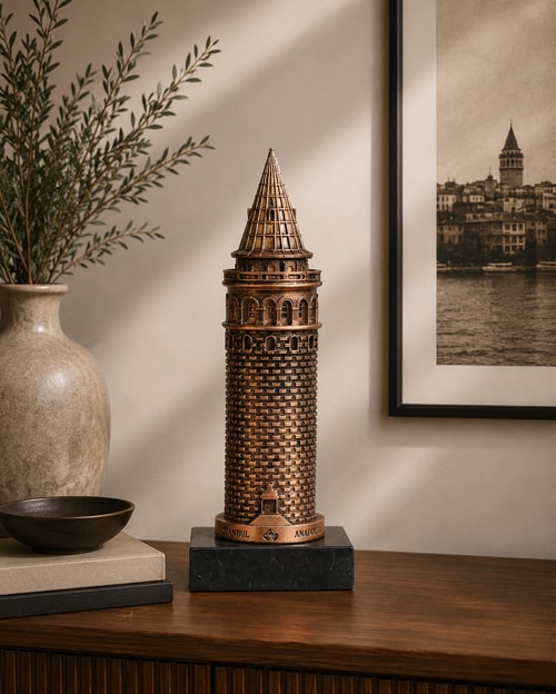 Galata Kulesi Heykeli Bronz Kaplama