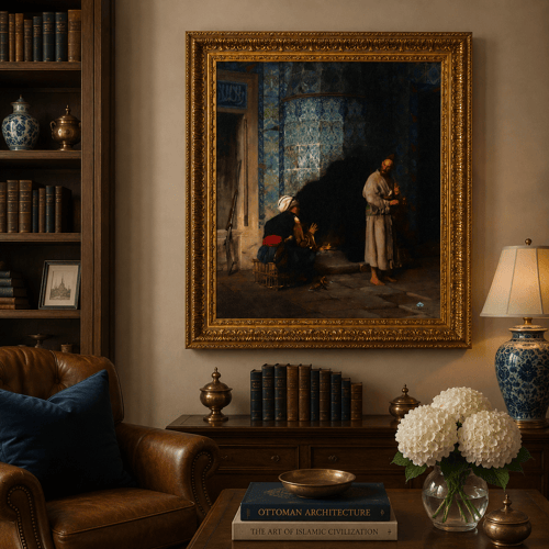 Jean-Léon Gérôme, Şömine Başında Sohbet Tablo