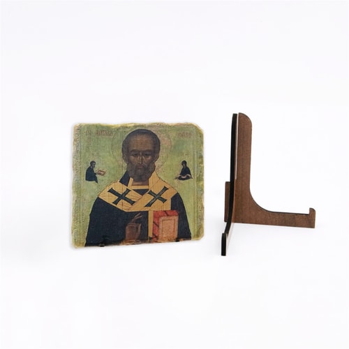 Kutsayan Aziz Nikolas Varaklı Traverten Pano