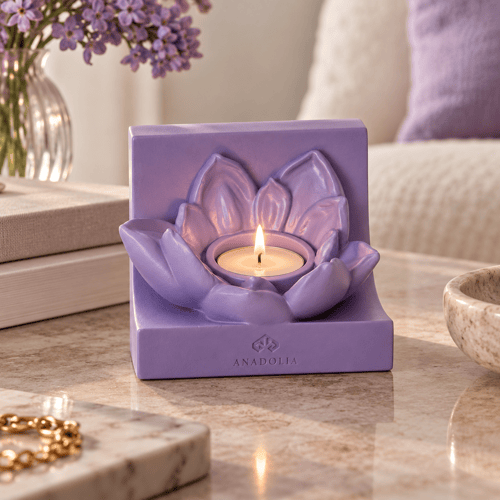 Lotus Dekoratif Tealight Mumluk