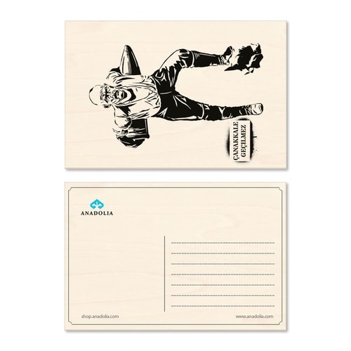 Seyit Onbaşı Ahşap Kartpostal