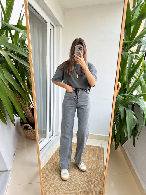 Agnes Straight Gri Jean